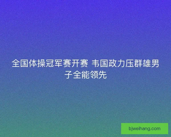 全国体操冠军赛开赛 韦国政力压群雄男子全能领先