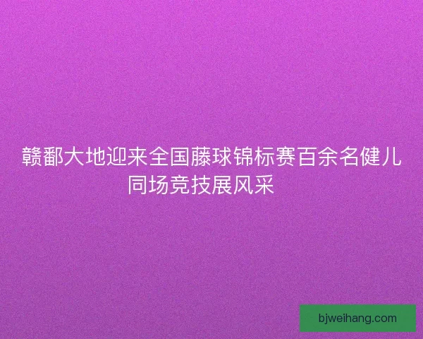 赣鄱大地迎来全国藤球锦标赛百余名健儿同场竞技展风采🏆