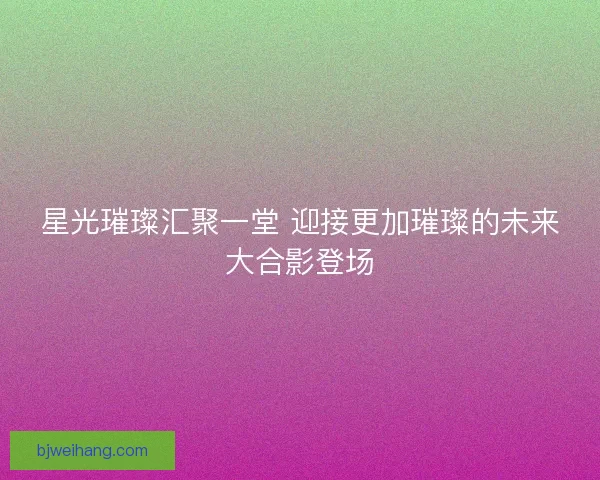 星光璀璨汇聚一堂 迎接更加璀璨的未来大合影登场